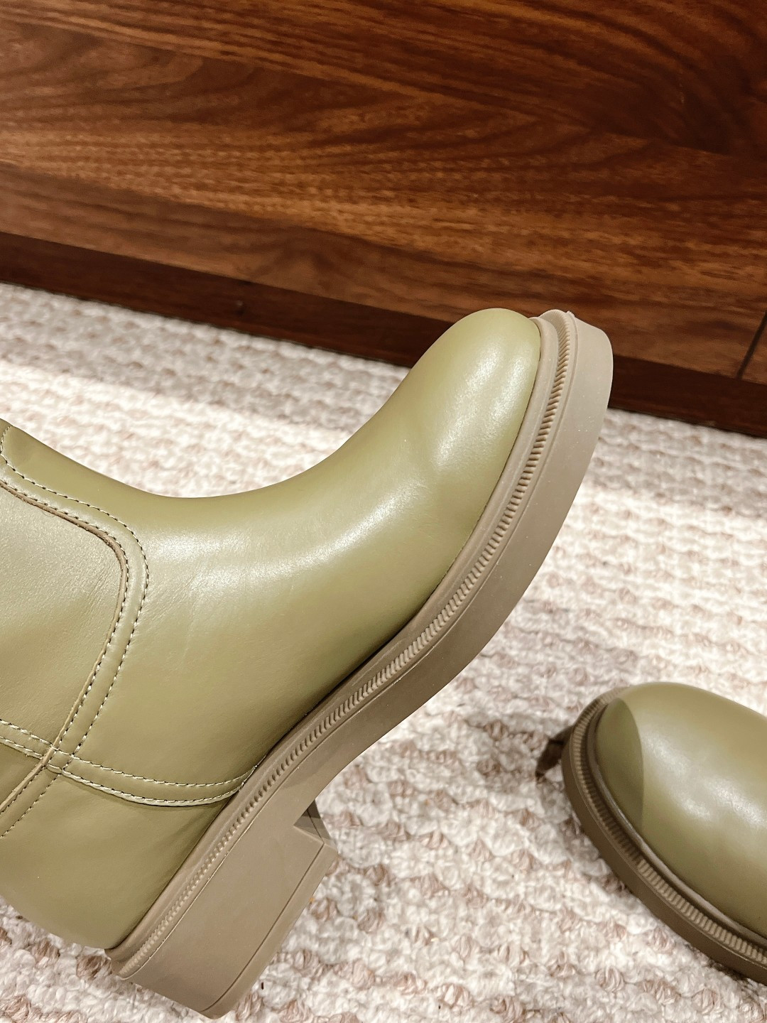 UA Fendi Filo Green Leather Boots