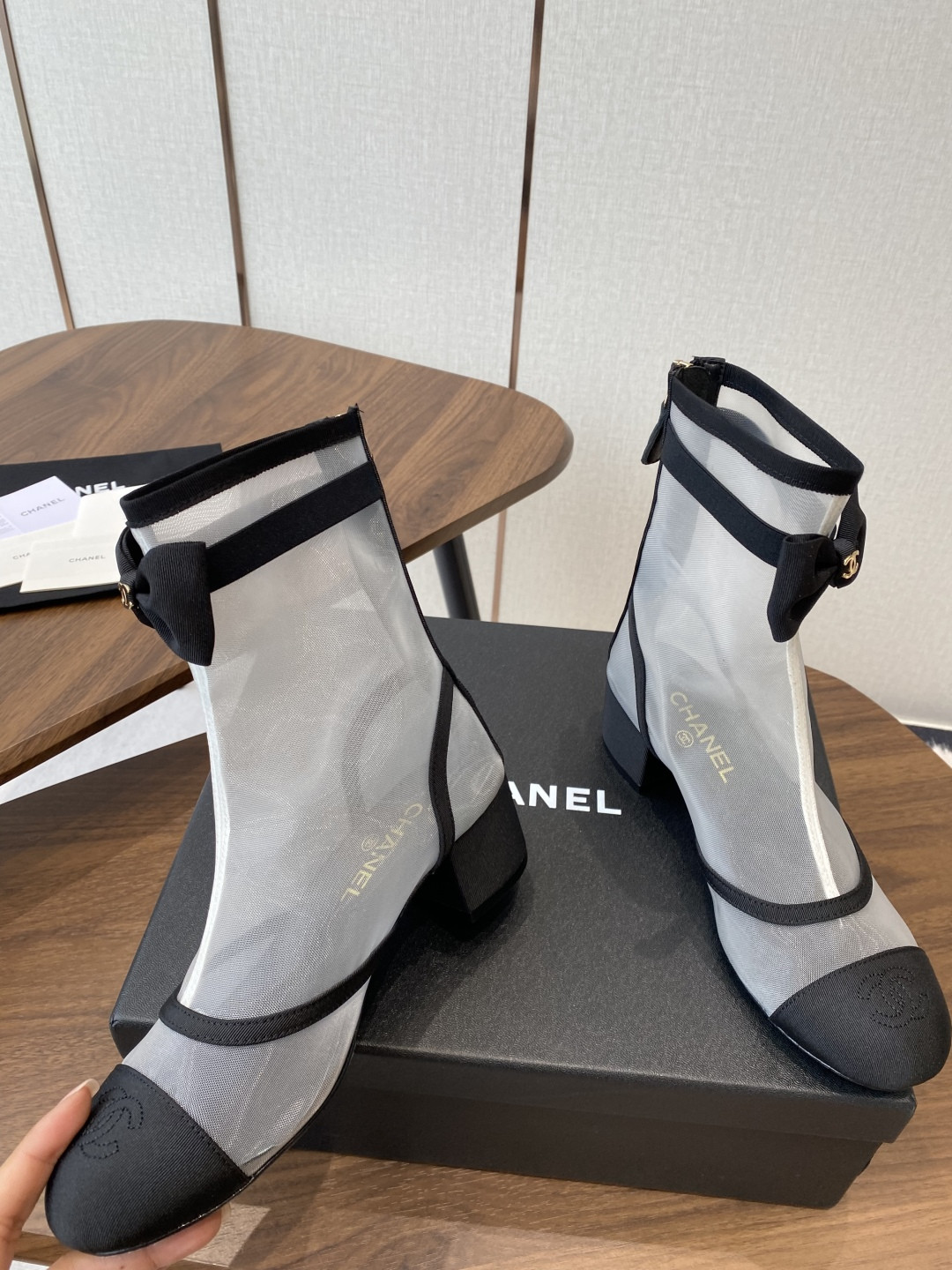 UA Chanel Short Boots 5cm Heel
