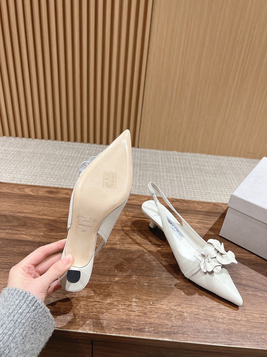 UA Jimmy Choo ROSALIA FLOWERS Slingbacks 4.5cm