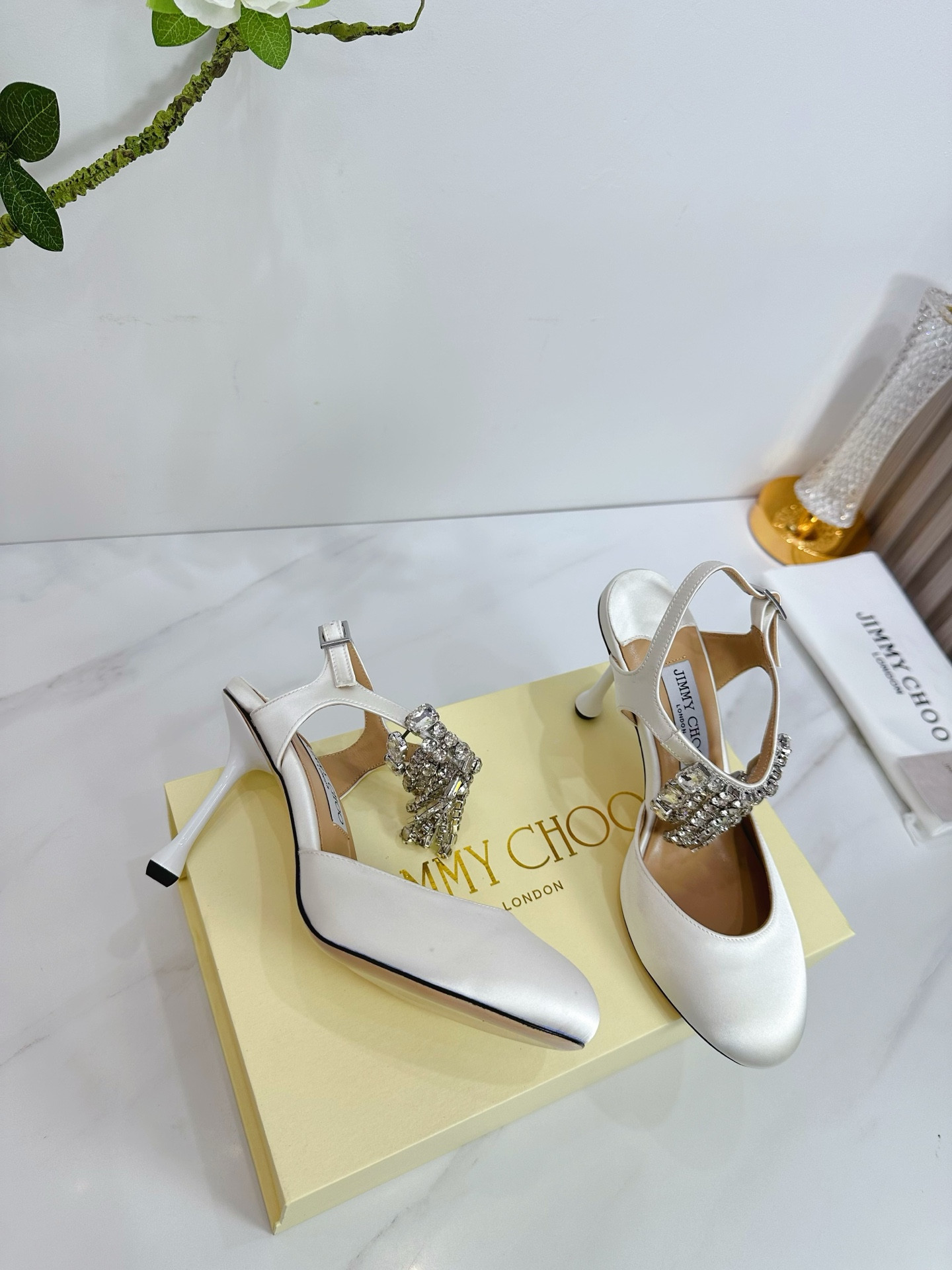 UA Jimmy Choo Verity Glitter Slingbacks 8.5cm