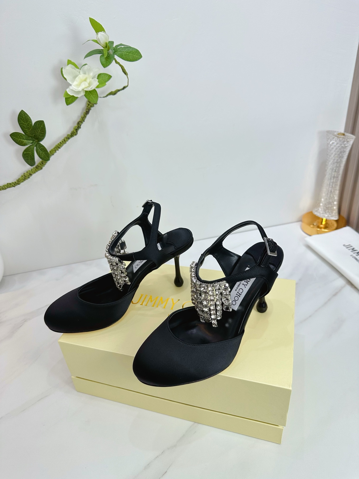 UA Jimmy Choo Verity Glitter Slingbacks 8.5cm