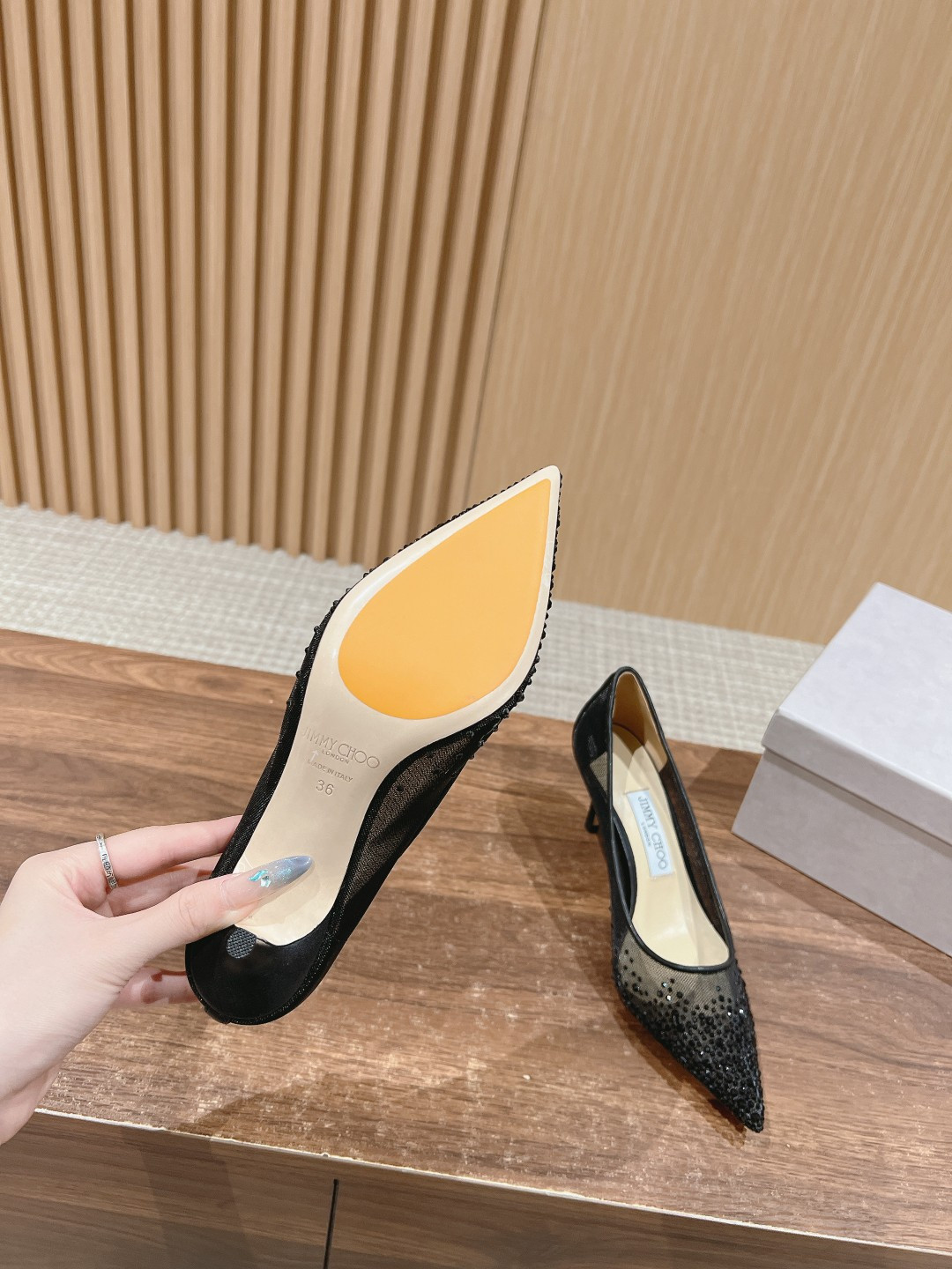 UA Jimmy Choo Pointed Pumps 6.5cm