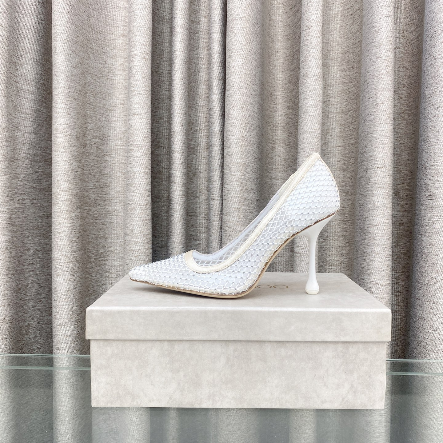 UA Jimmy Choo Ixia Mesh Pumps 8.5cm