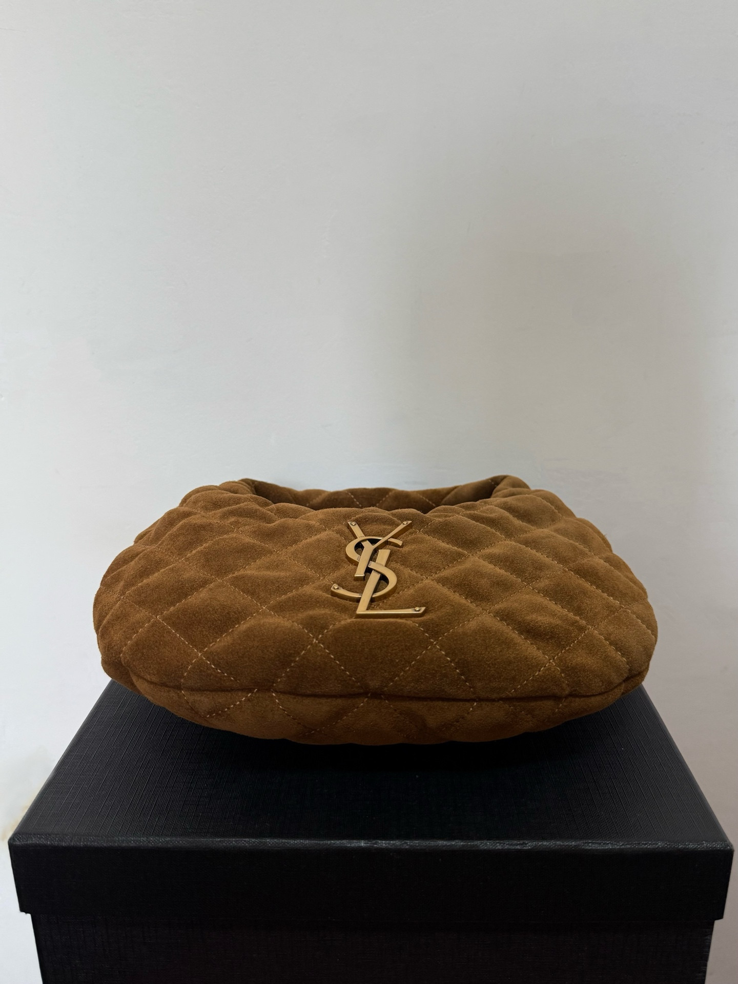 YSL ICARINO in Quilted Suede 17x15.5x3cm