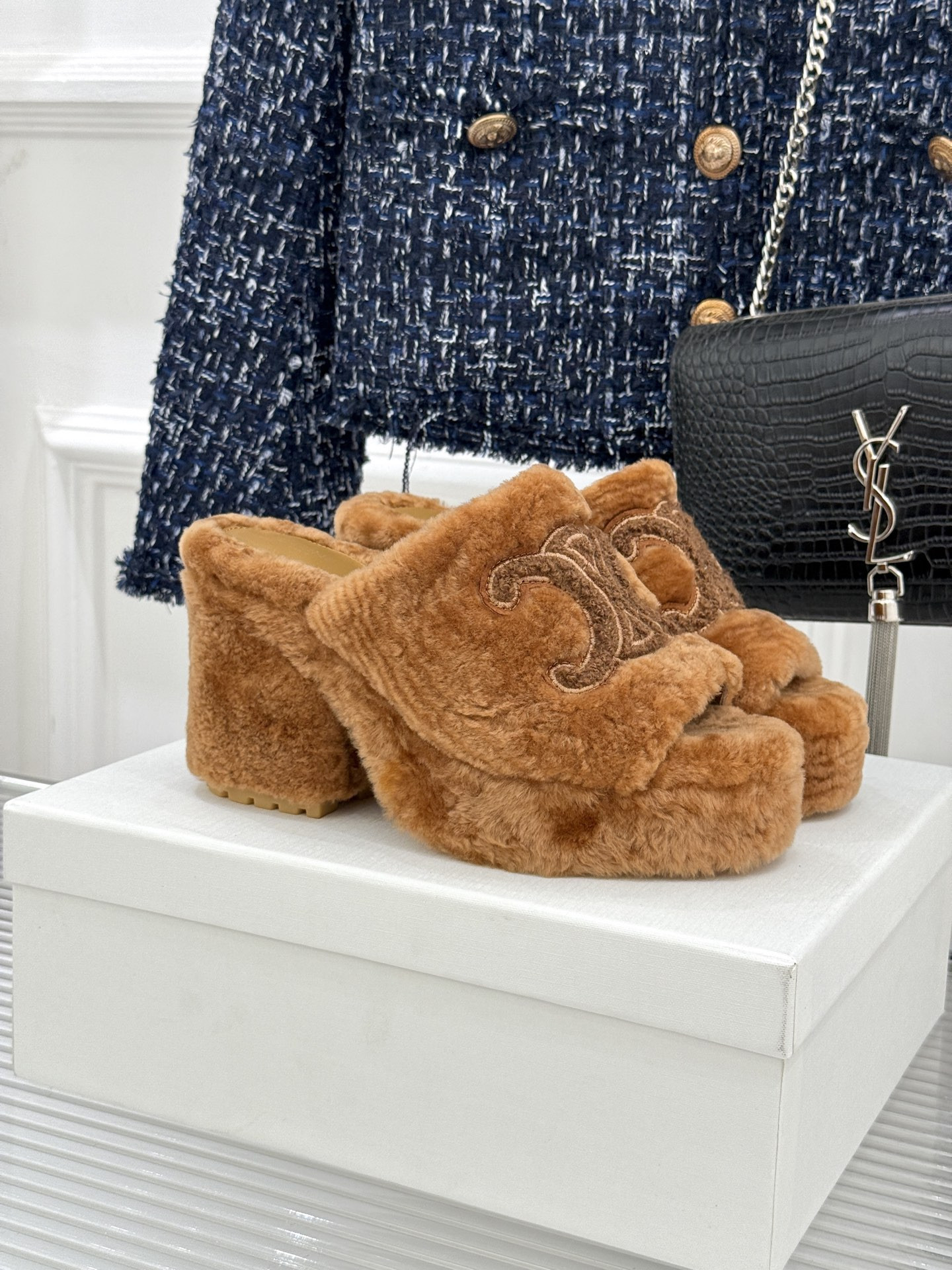 UA Celine Elena Mule 8cm Heel