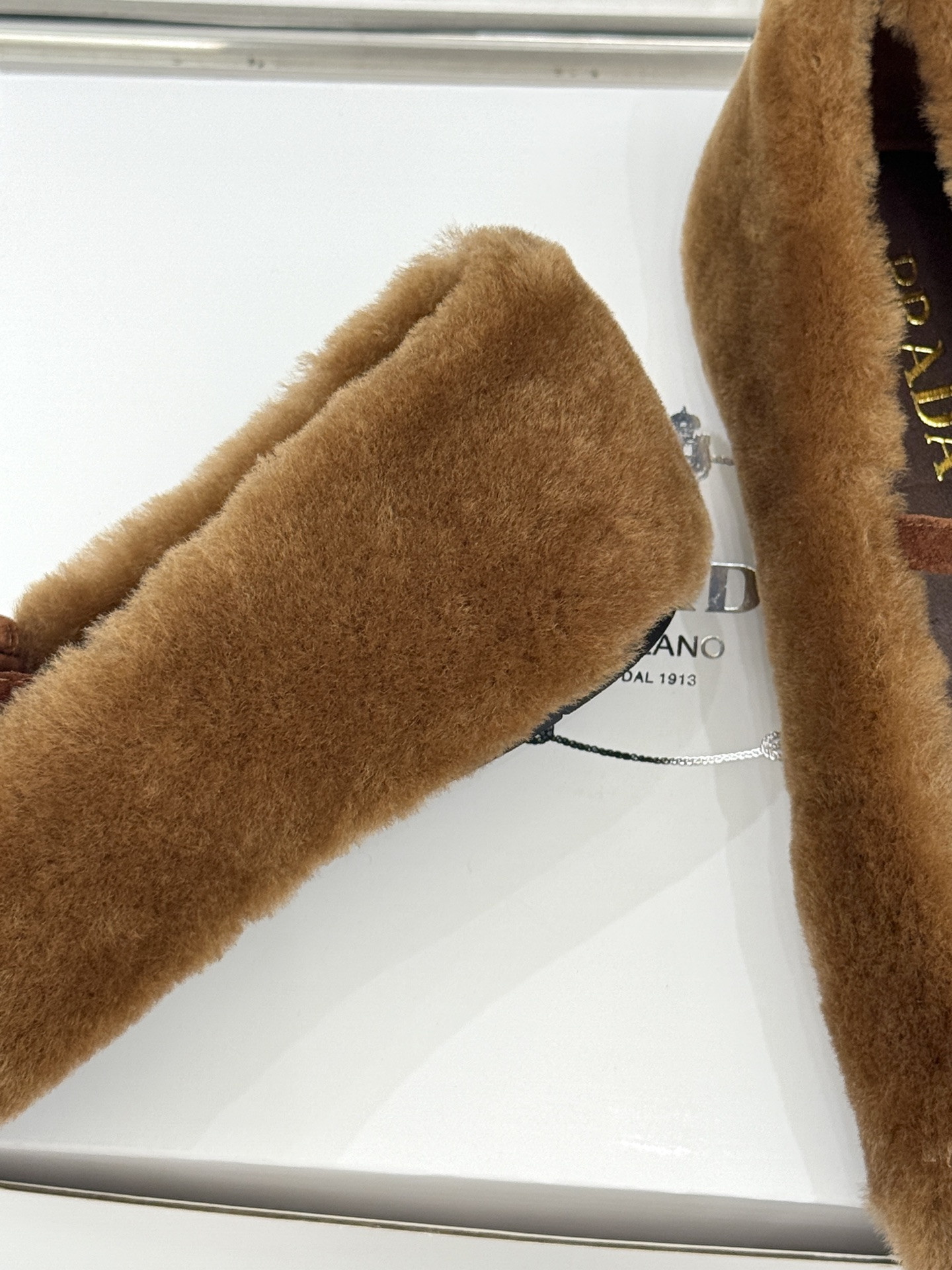 UA Prada Shearling Ballerinas