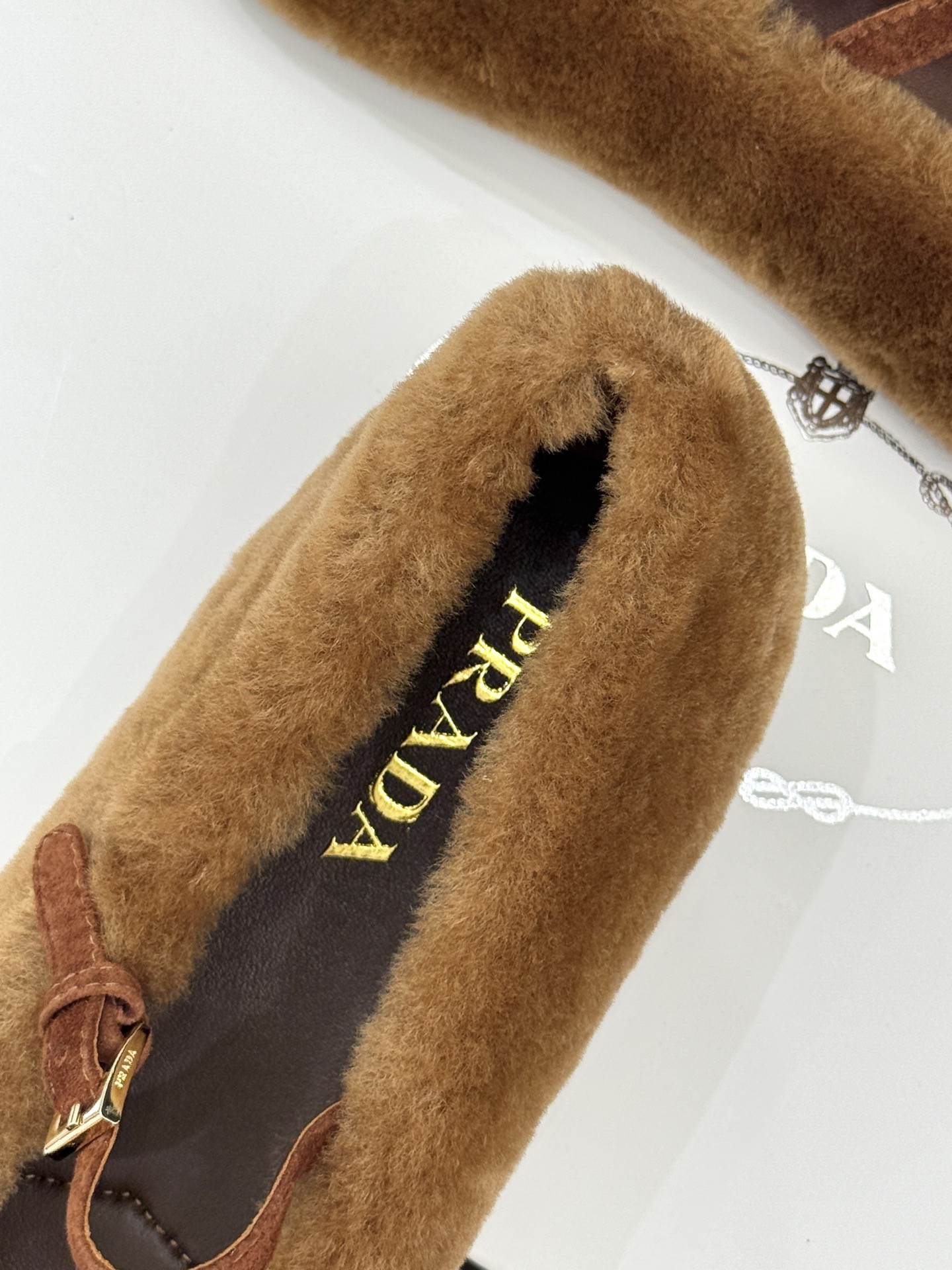 UA Prada Shearling Ballerinas